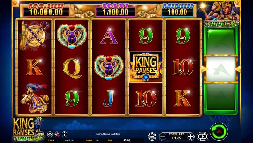 King Ramses Triple Shot  Slot Game Free Play at Casino Ireland 01